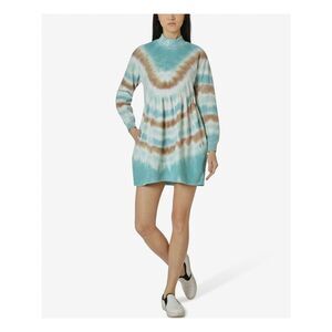 ULTRA FLIRT Womens Light Blue Tie Dye Mini Shift Dress L